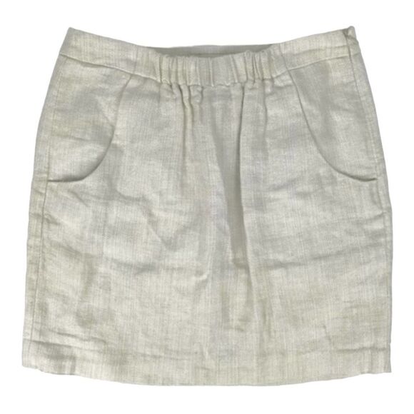 Ann Taylor LOFT Natural Linen Skirt - Picture 1 of 6